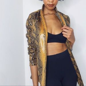 Snake print blazer